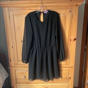 Plumberry  Black Long Sleeve Dress